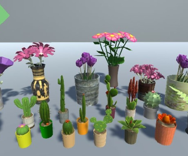 ArtStation 27 Flower Pots Game Assets