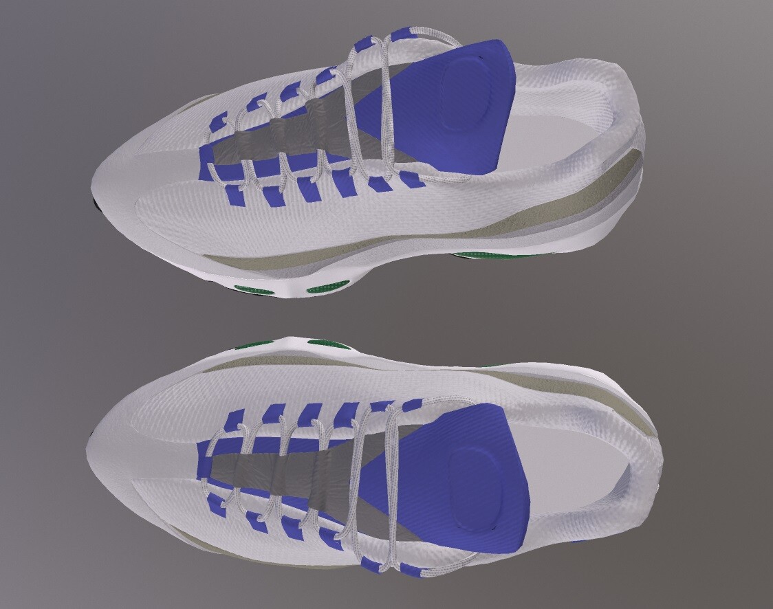 ArtStation - NIKE AIRMAX 95 SHOES low-poly PBR | Game Assets