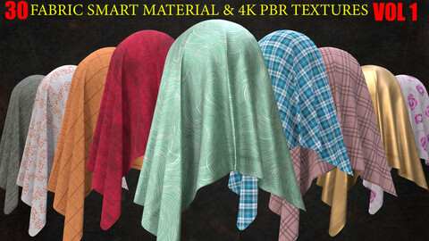 30 Fabric Smart Material & 4K PBR Textures vol 1