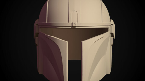 Printable mandalorian art helmet