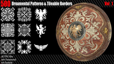 500 Ornamental Pattern & Tileable Borders Vol_1