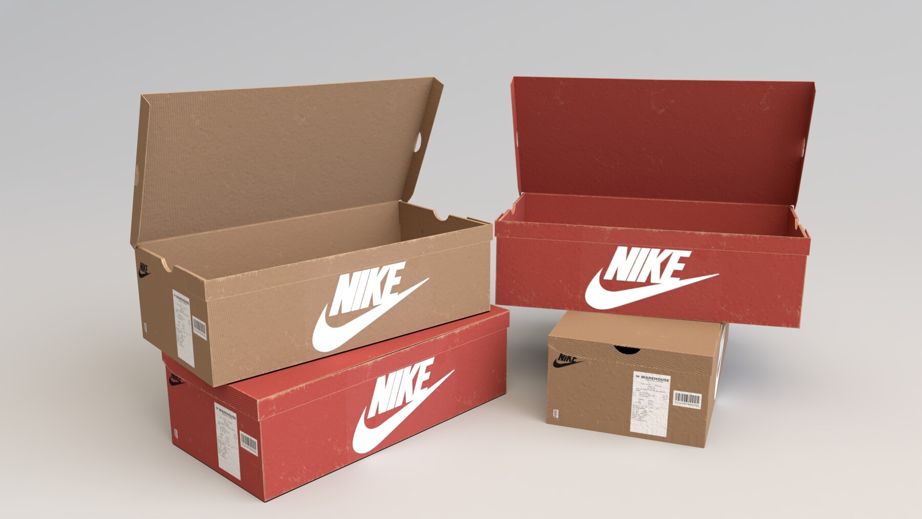 Kraft Paper Handle Corrugated Shoe Packaging Box, Box Capacity: 1-5 Kg