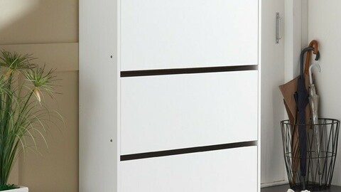 HS 3-tier wide shoe cabinet