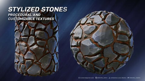 Stylized Stones and Customizable - Procedural Texture