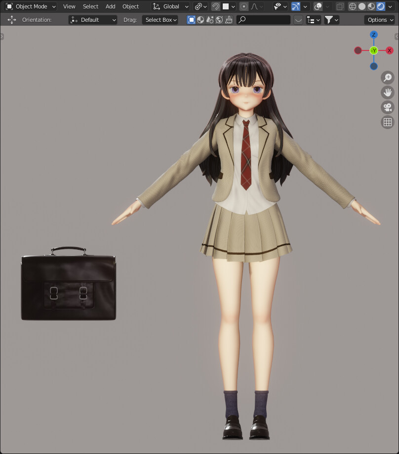 3D Anime Character Girl for Blender 27 - Buy Royalty Free 3D model by  CGTOON (@CGBest) [7d1661e]
