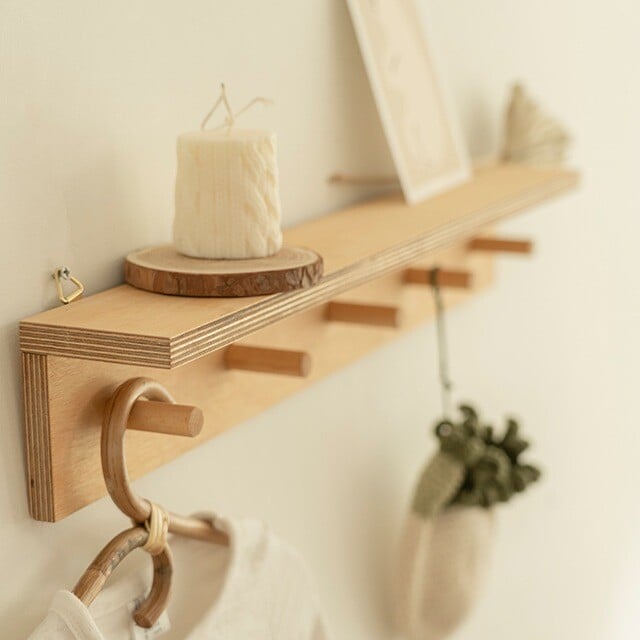 ArtStation - Natural wood hook shelf | Resources