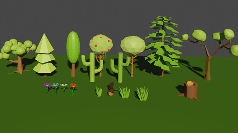 kit nature / Low poly / Nature Pack
