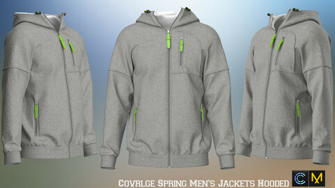 Covrlge Spring Men's Jackets Hooded, marvelous designer,clo3d