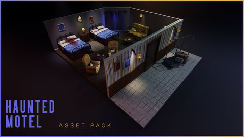 Haunted Motel Asset Pack | Low Poly