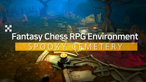 Fantasy Chess RPG Environment - Spooky Cemetery