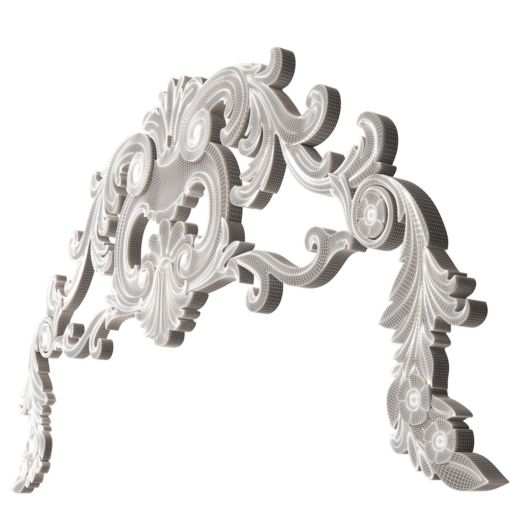 ArtStation - Carved Plaster Molding Decoration 08 | Resources