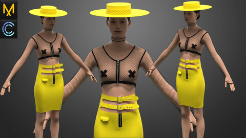 New woman's concept wear OBJ mtl FBX ZPRJ