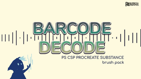 Barcode Decode | imitating the running lines [Unique Brush Pack]