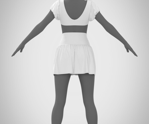 ArtStation - KARINA mini dress / CLO 3D / Marvelous Designer / OBJ ...
