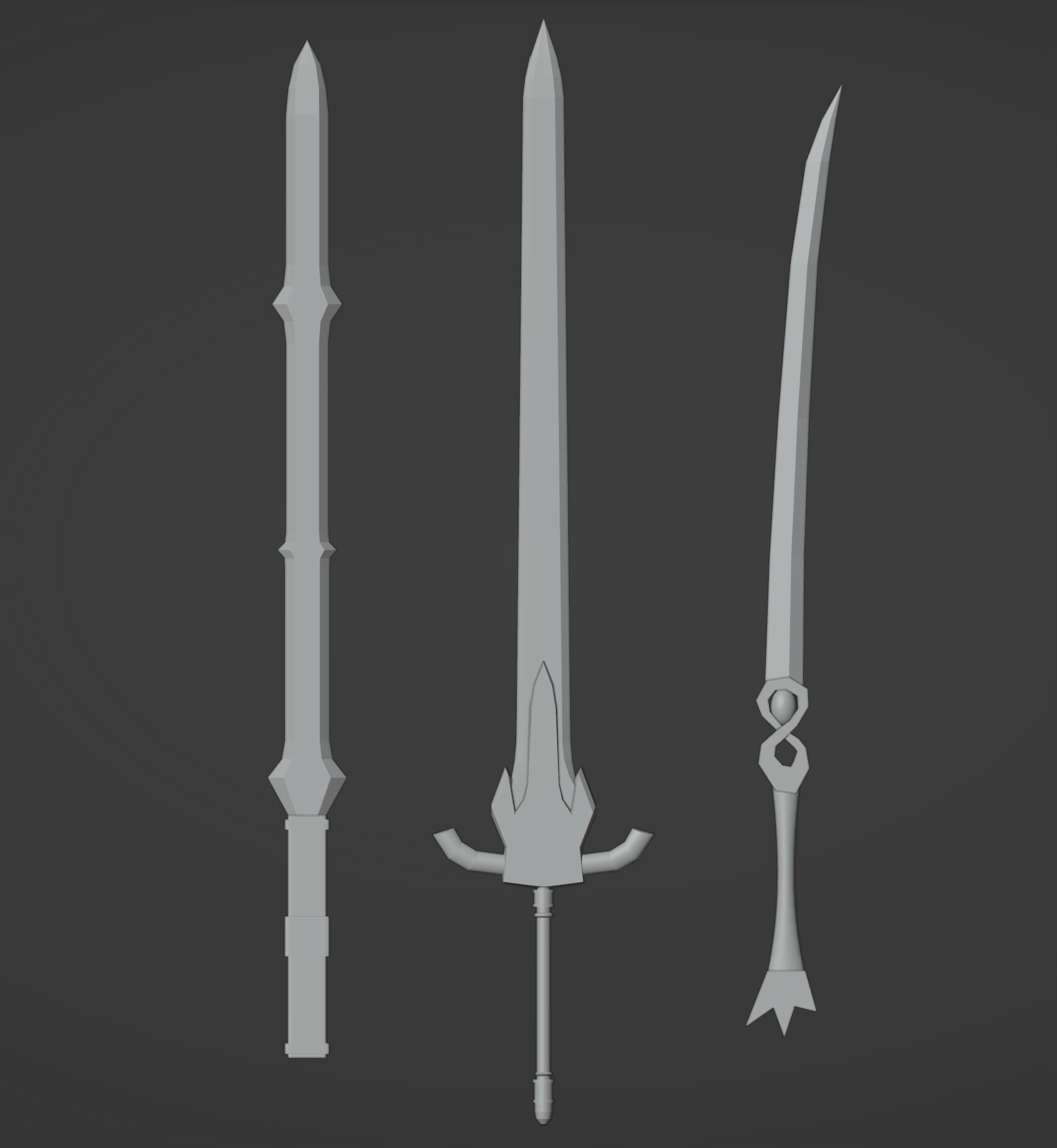 ArtStation - 3 BASE MESH SWORD GAME READY | Resources