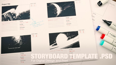 Storyboard Template .PSD