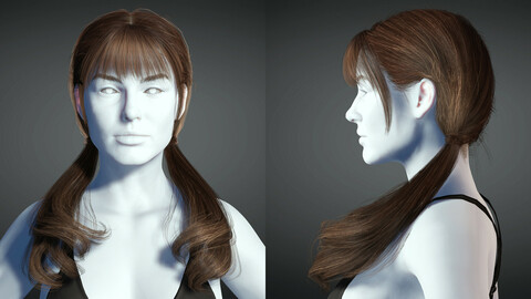 Realistic Female hair 6