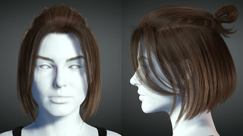 Realistic Female hair 7