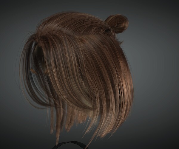 ArtStation - Realistic Female hair 7 | Game Assets