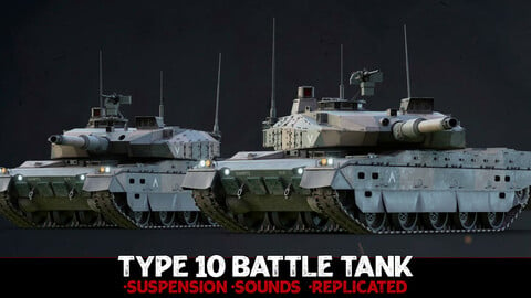 Type 10 Japanese Battle Tank - Advanced Blueprint [UE4]
