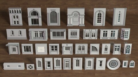 Building Facade Collection 5 - 35 pieces