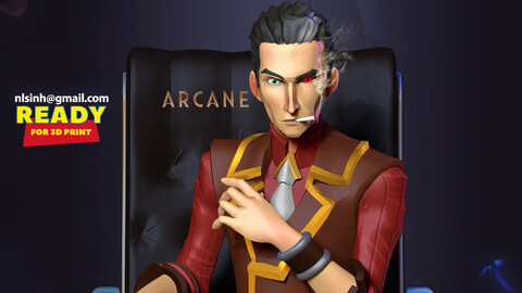 Silco bust - Arcane Fanart