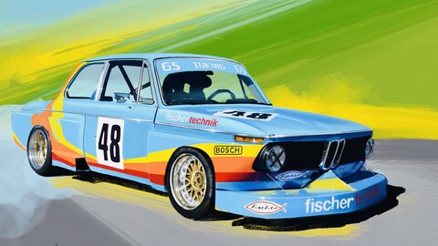 BMW 2002 Fischer Technik Digital drawing