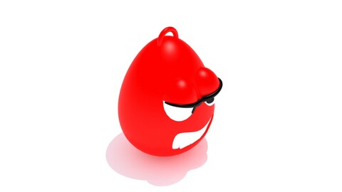 Angry Emoji Keychain