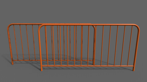PBR Pedestrian Guard Rail (Orange) Ver.1