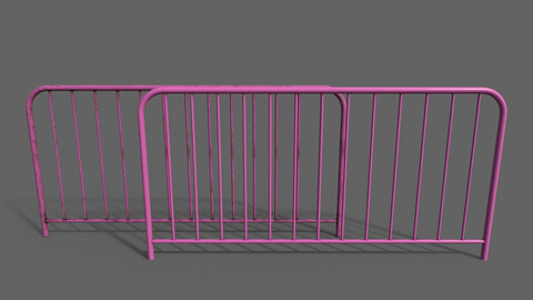 PBR Pedestrian Guard Rail (Pink) Ver.1