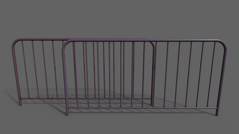 PBR Pedestrian Guard Rail (Purple) Ver.1