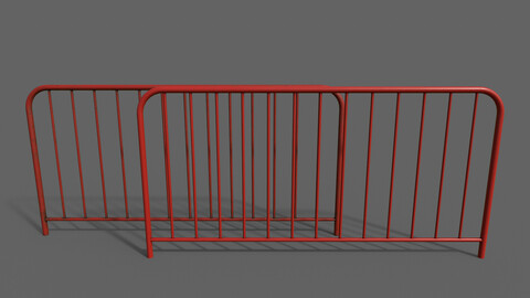 PBR Pedestrian Guard Rail (Red) Ver.1