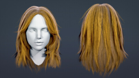 Character - Real Time Female Long Hair 04