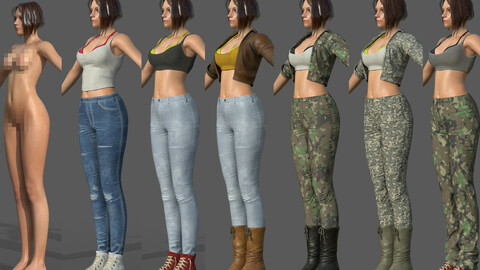 Character - Female Girl Customize Bundle Pack