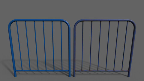 PBR Pedestrian Guard Rail (Blue) Ver.2