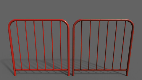 PBR Pedestrian Guard Rail (Red) Ver.2