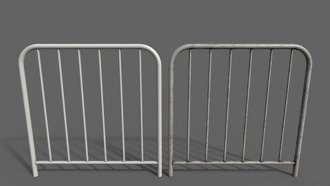 PBR Pedestrian Guard Rail (White) Ver.2