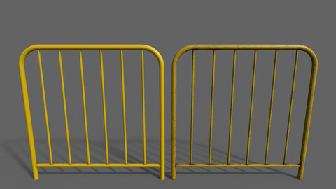 PBR Pedestrian Guard Rail (Yellow) Ver.2