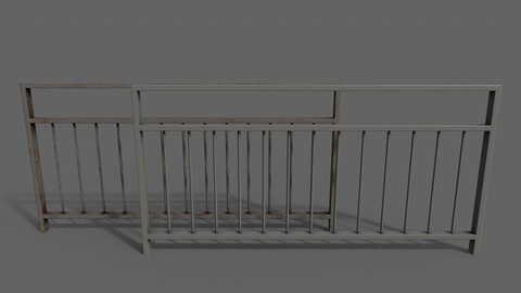 PBR Pedestrian Guard Rail (Grey) Ver.3