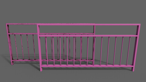 PBR Pedestrian Guard Rail (Pink) Ver.3