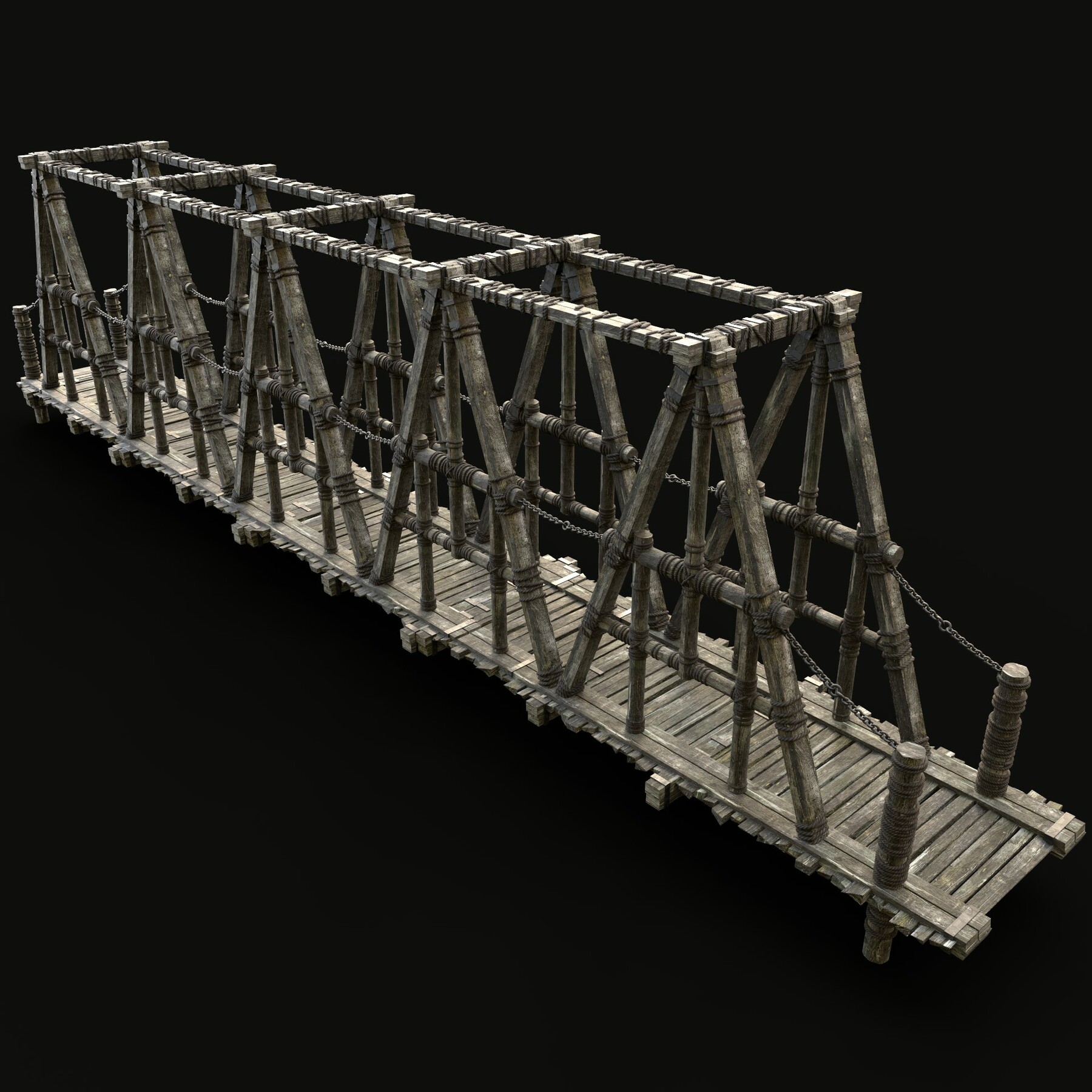 ArtStation - BRIDGE MEDIEVAL WOODEN PLATFORM CONSTRUCTION ENTERABLE ...