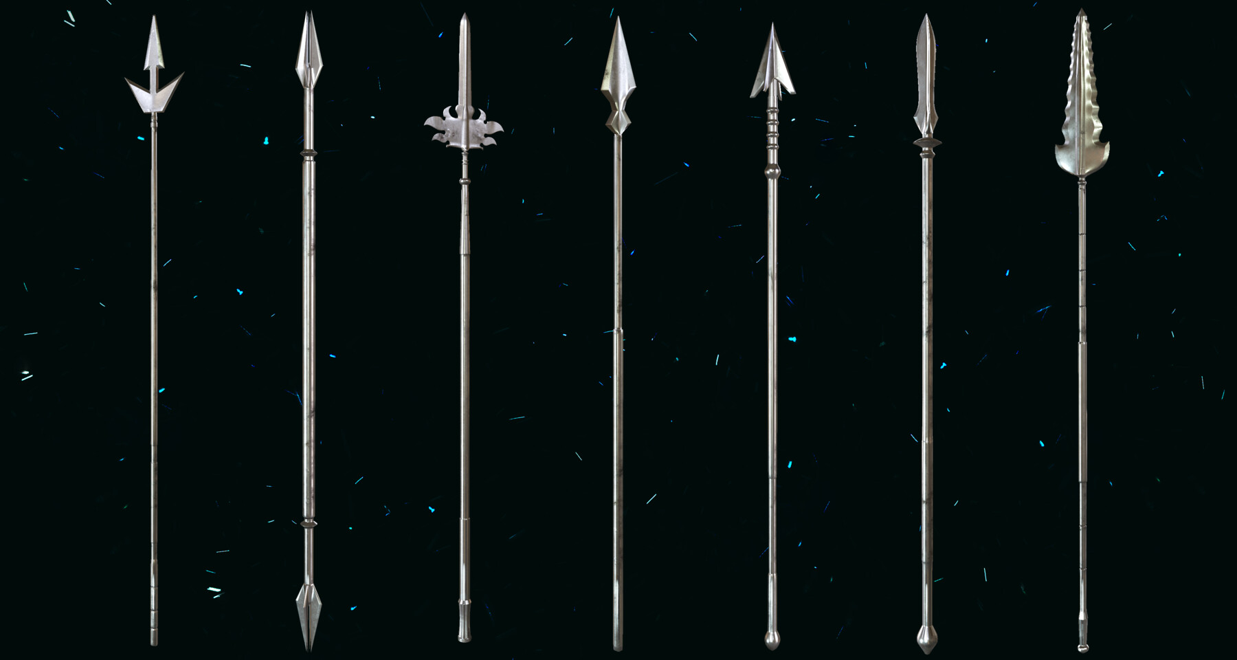 ArtStation - 50 Epic Spear + 3 Spear Rack Base Mesh - Vol 01 (Game ...