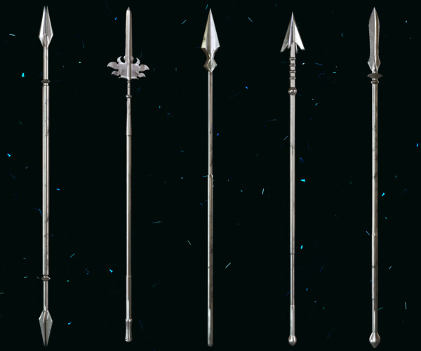ArtStation - 50 Epic Spear + 3 Spear Rack Base Mesh - Vol 01 (Game ...