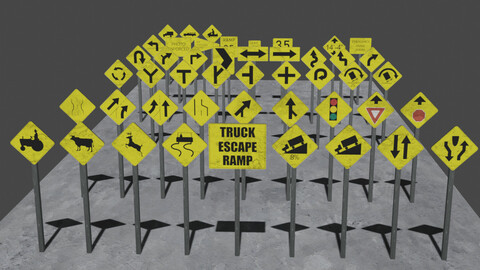 US Warning Road Signs