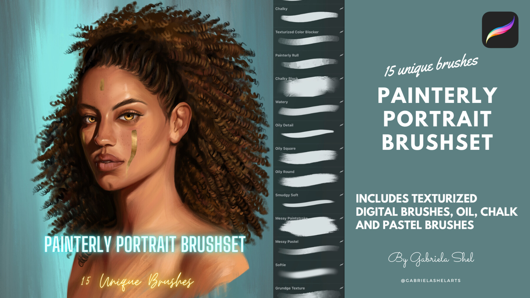 ArtStation - Painterly Portrait Procreate Brushset | Brushes