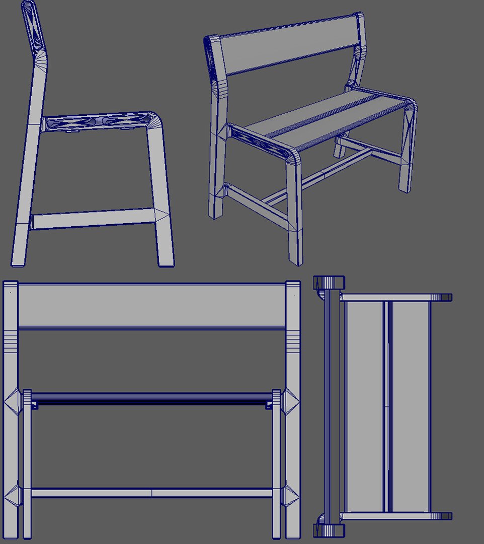 ArtStation IKEA Children Bench Resources   File 