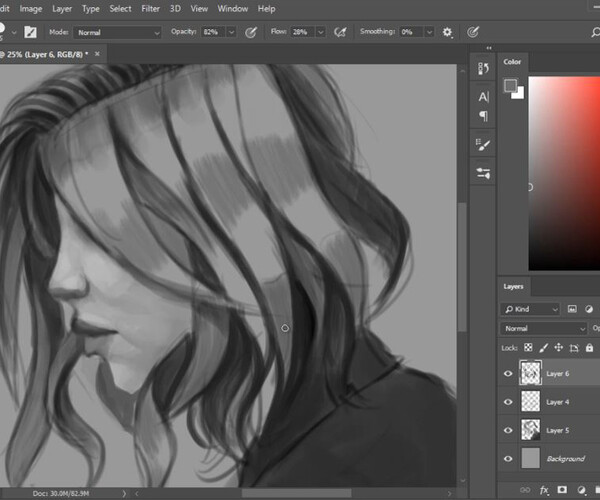 ArtStation Hair drawing process by me+Hair brushes (VOL 1) Tutorials