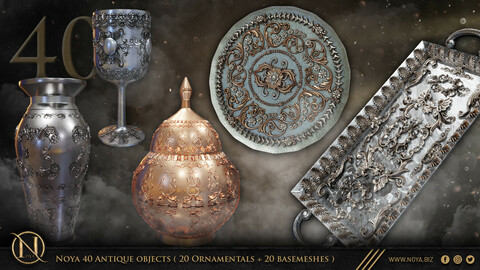 Noya 40 Antique objects ( 20 Ornamentals + 20 basemeshes )