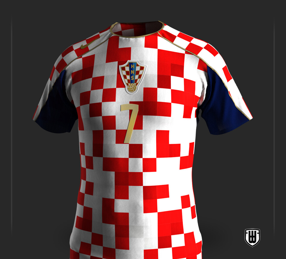 ArtStation Model Clo3d / Jersey Soccer Nike Croatia National Team