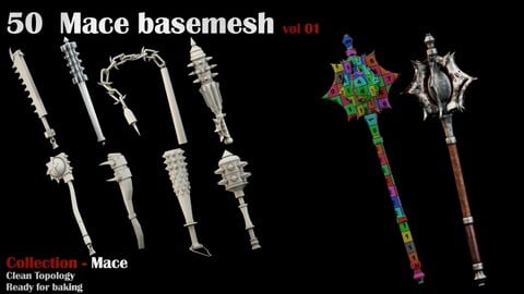 50 Mace Basemesh - vol 02 (Game Ready)